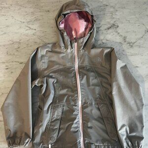 The North Face Jacket Size 7/8 Gray/Pink Fleece Liner Dryvent Raincoat